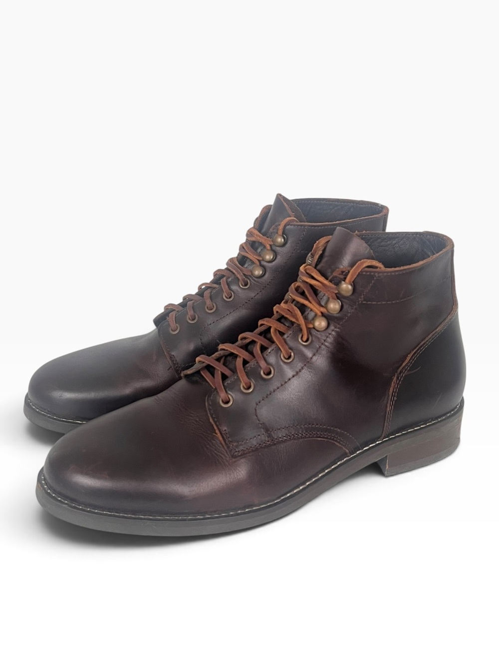 Huckberry Rhodes Dean Boot Men’s 11 Dark Brown Leather Lace Up Preppy Luxury